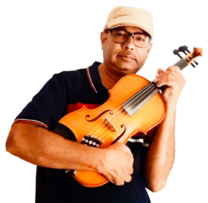 Violin teacher Mr. Amitabha Mukherjee in Malda